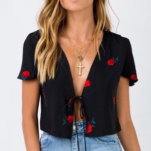 MOTEL ROCKS rose vaco top S